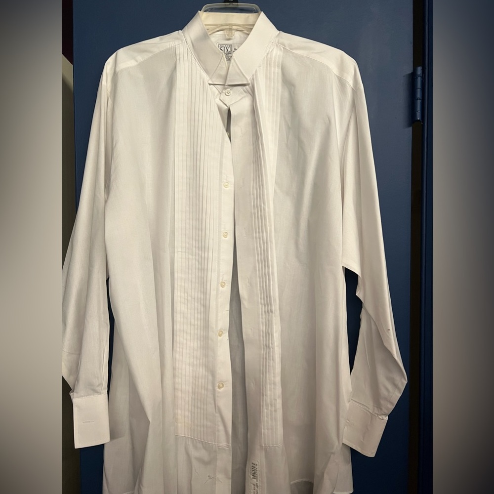 After Six Men white button shirt